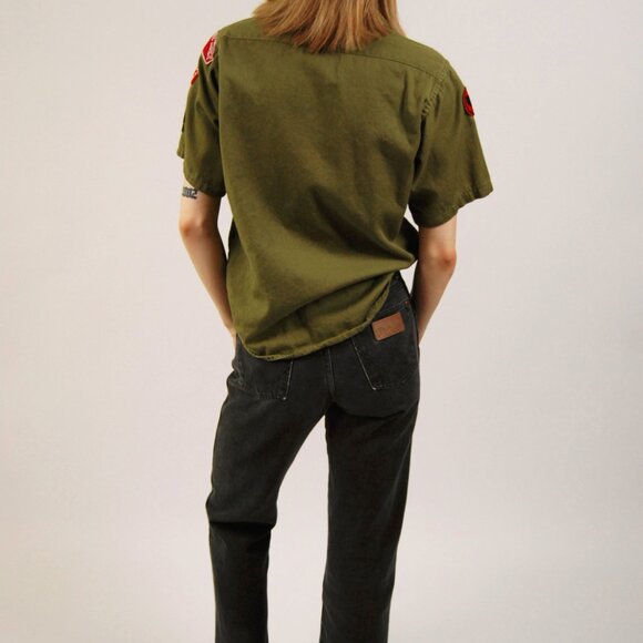 90s Black Wrangler Jeans (26) straight leg dark wash women vintage gray faded - Picture 7 of 9